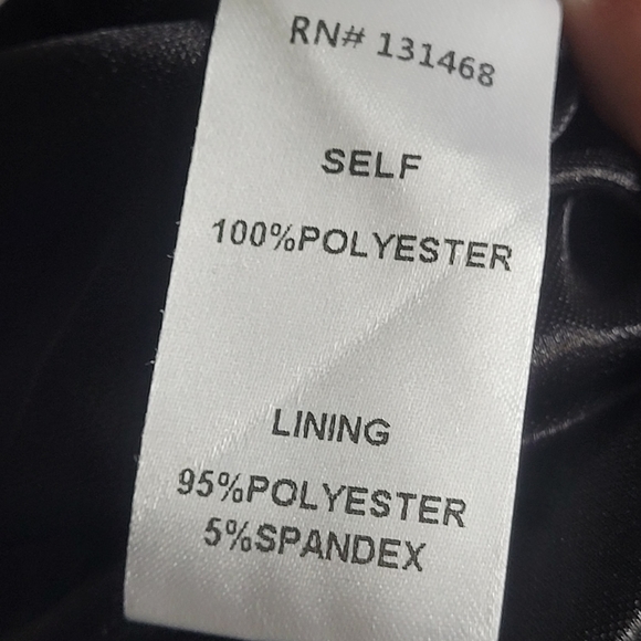 NWT FATE Black Pleated Jumpsuit Halter Neck Wide Leg Pleated Open Back Sz L - Picture 16 of 16